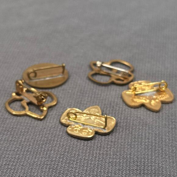 VTG Girl Scout Pin Lot Gold Tone & Enamel Badges Trefoil Emblem Uniform Insignia - Picture 3 of 15